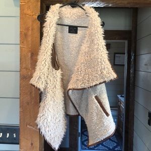 Work once euc large vest cowl neck style